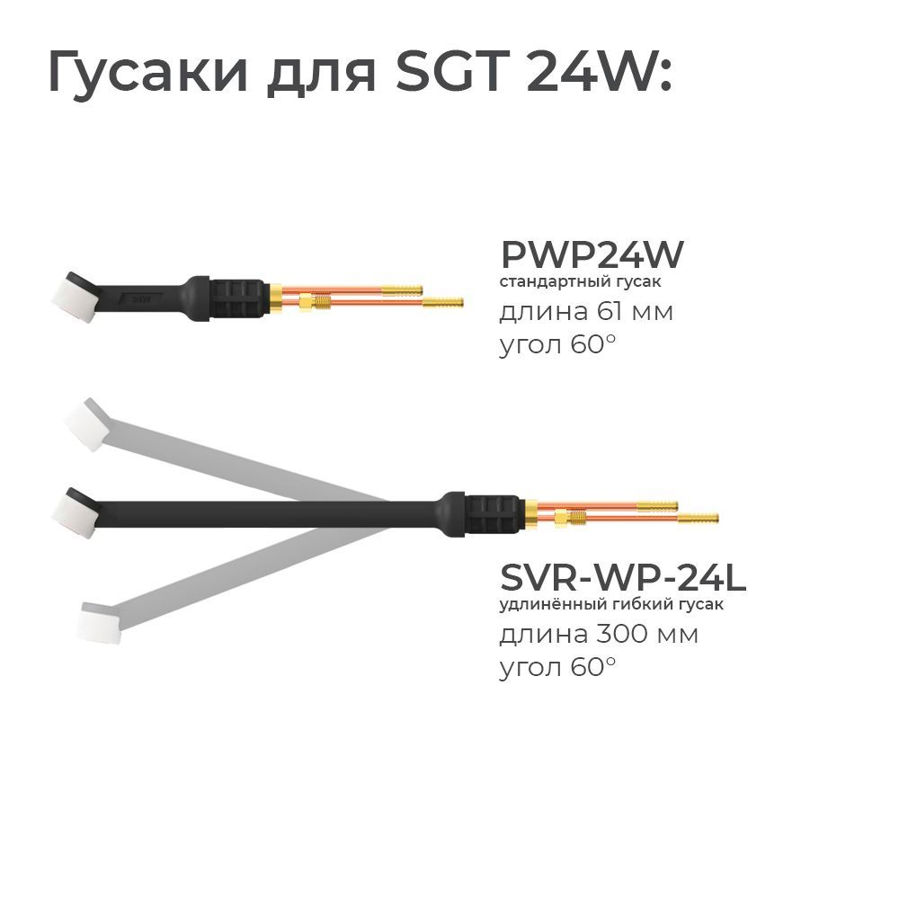 Горелка SGT24W 4m с маленькой головой, жидкостное охлаждение
