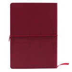 НОВИНКА! Блокнот "Питер. Мосты на Неве" в клетку А5 128 листов, гибкая обложка из экокожи (цвет винный) с блинтовым тиснением рисунка по полю