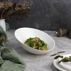 Салатник 150 мл d 17,5 см h8/3 см скошенный белый фарфор P.L. Proff Cuisine [6]