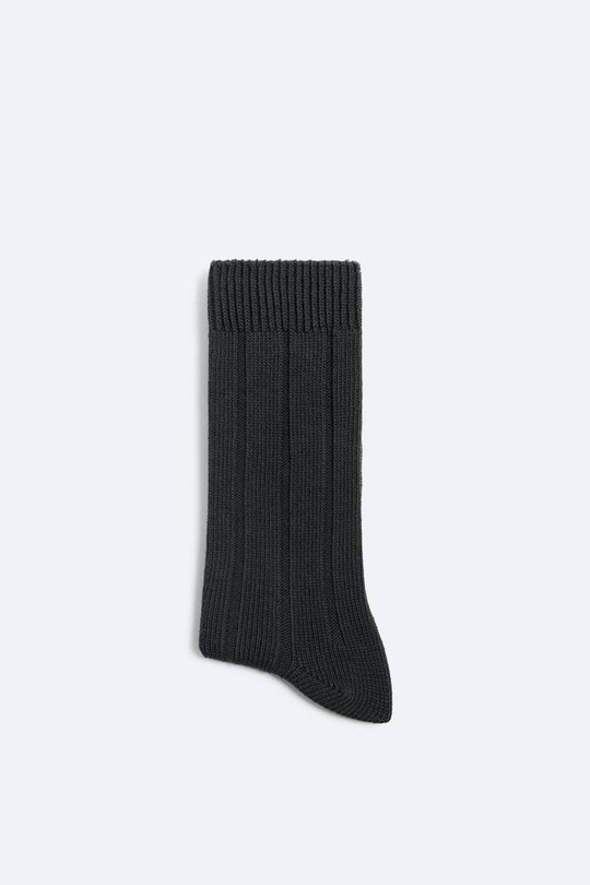 ZARA НОСКИ В РУБЧИК, УГОЛЬНЫЙ