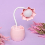 Настольная лампа «Marmalade-Цветок» LED 32*8*8см с подстаканником и держателем для телефона, USB 3.w 5v, Розовый