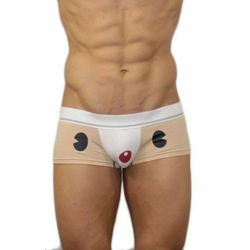 Мужские трусы боксеры с мультяшкой бежевые Superbody Cartoon Bear Begie Boxer