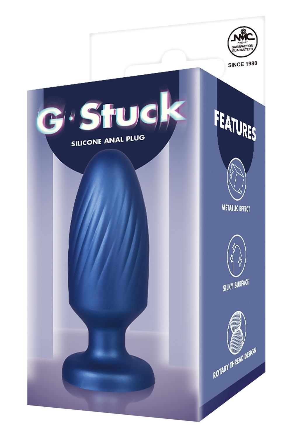 Синяя анальная пробка 4 Inch Silicone Anal Plug - 12 см. (Цвет: синий)
