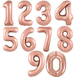 Фольгированная цифра, цвет Розовое Золото 102 см