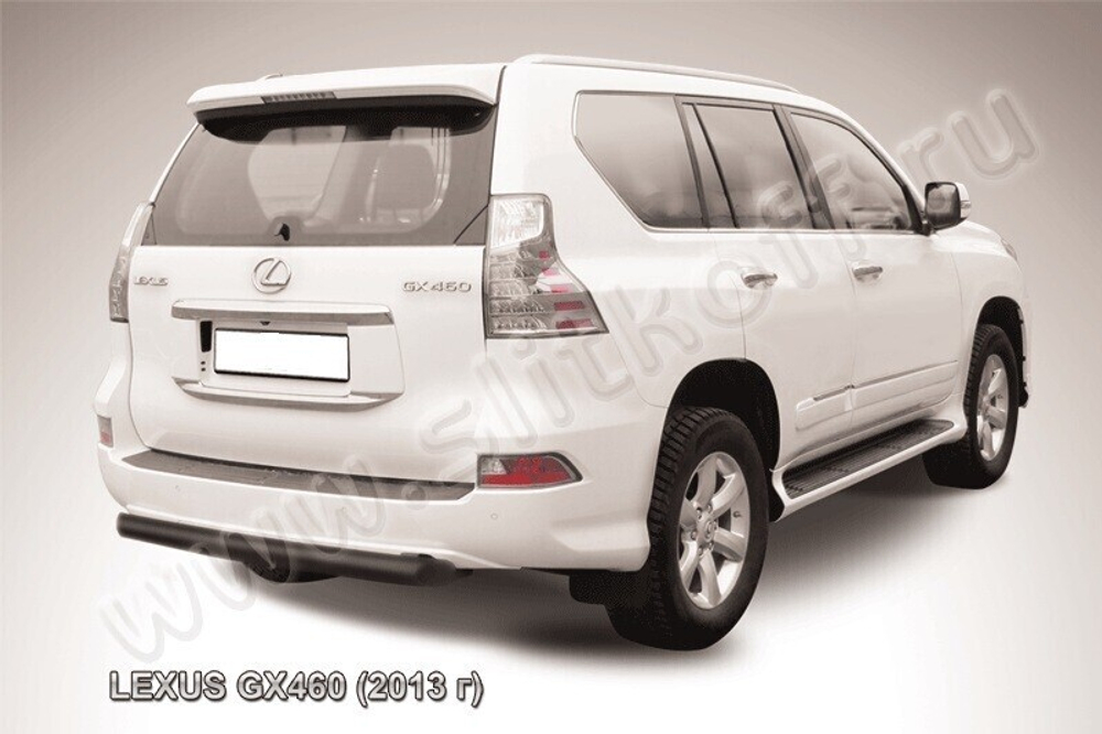 Защита заднего бампера Lexus GX-460 (2013-2023) d76 серебристая