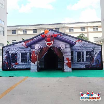 Надувной дом страха «Шапито ужасов», 10×10×5 м