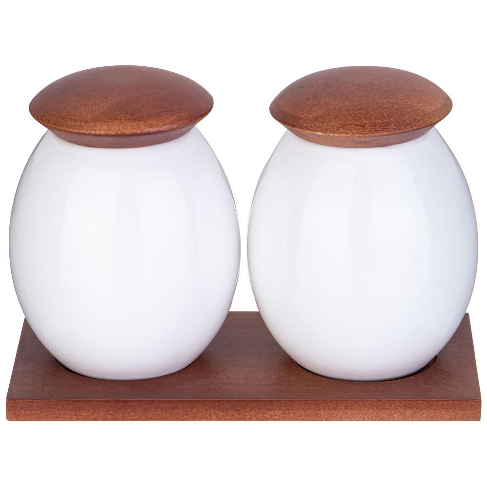 НАБОР БАНОК С ДЕРЕВ. КРЫШКОЙ LEFARD "NATIVE" 18,5*12 СМ 400 МЛ 2 ШТ. НА ДЕРЕВ. ПОДСТАВКЕ (КОР=18ШТ.)