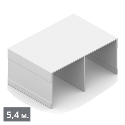 ЭКО Направляющая верхняя двухполозная (5,40 м) белый глянец (RAL) (AE0492) Aristo (Акция)