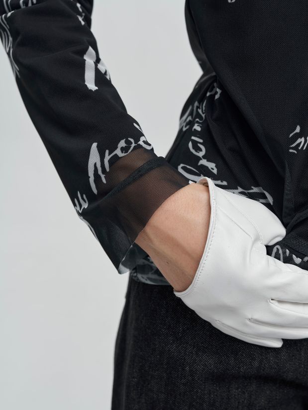 Лонгслив ТВОРИ двуслойный, черный