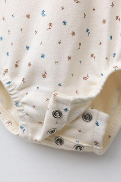 ZARA КОМПЛЕКТ ИЗ БОДИ И ЛЕГИНСОВ С ЦВЕТОЧНЫМ ПРИНТОМ, ЭКРЮ