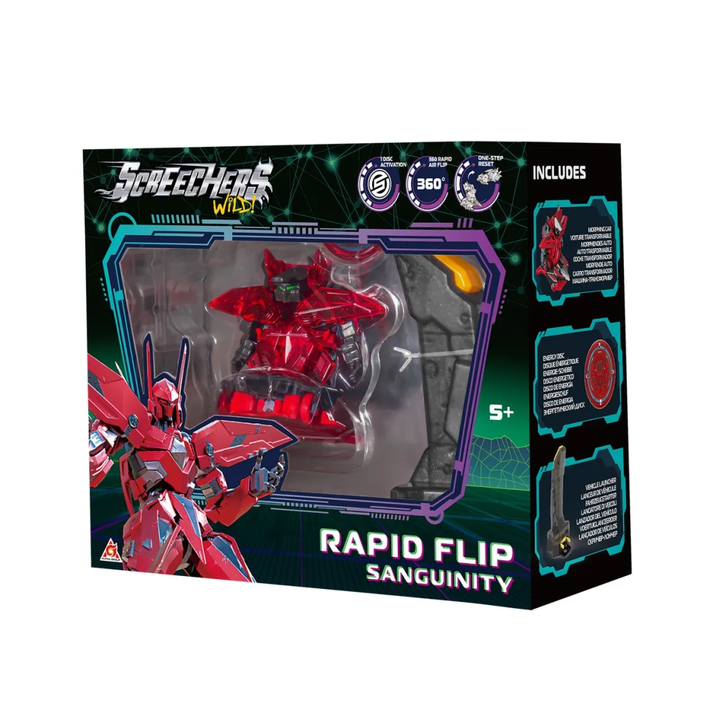 Дикие Скричеры. Игровой набор Рэпидфлип Сангвинити S5. ТМ Screechers Wild