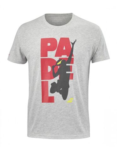 Мужская теннисная футболка Babolat Padel Cotton Tee Men - high rise heather