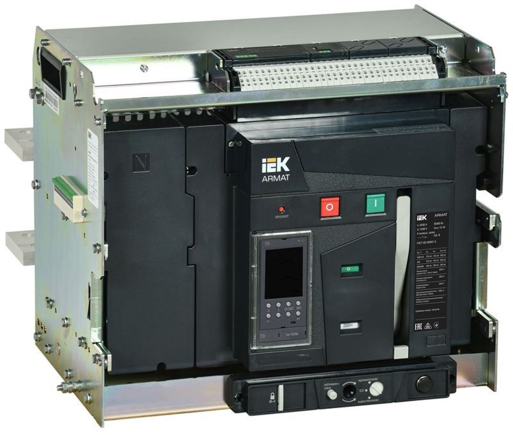 Выключатель автоматический воздушный 4п F 3200А 125кА TD выдвиж. с комплектом аксессуаров ARMAT IEK AR-ACB-4VF-125-3200A-TDCF Выключатель автоматический воздушный 4п F 3200А 125кА TD выдвиж. с комплектом аксессуаров ARMAT IEK AR-ACB-4VF-125-3200A-TDCF