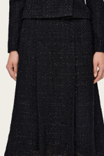 Черная твидовая юбка-миди "Эдит"