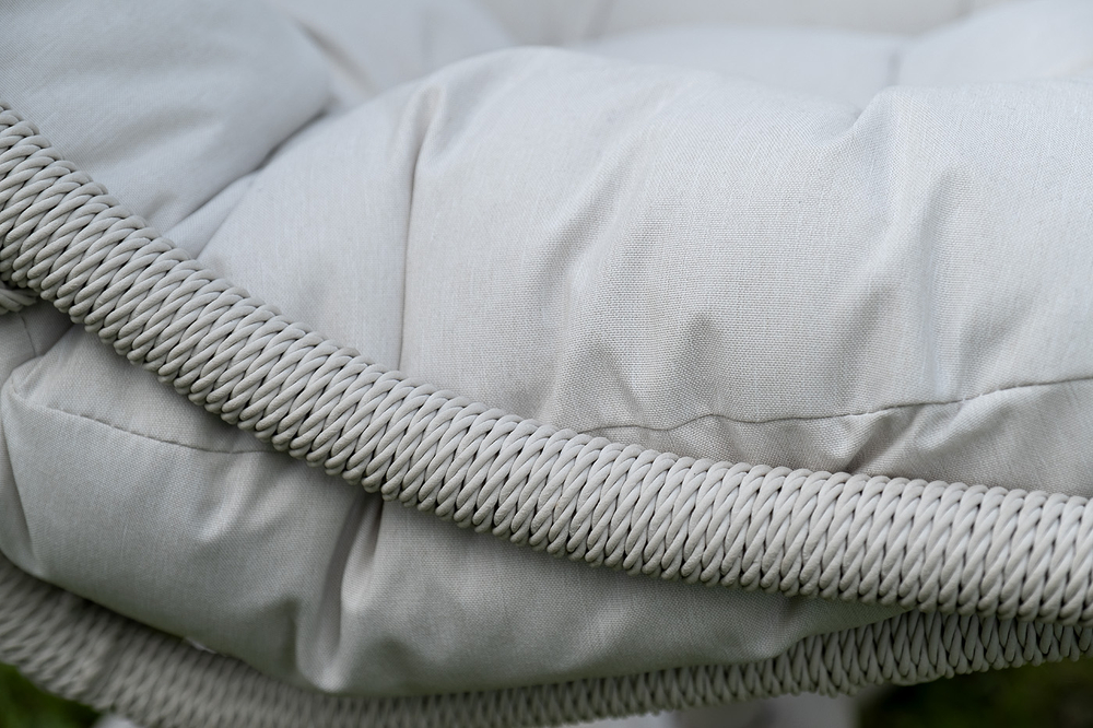 "Севилья" кресло-кокон из искусственного ротанга, цвет светло-серый