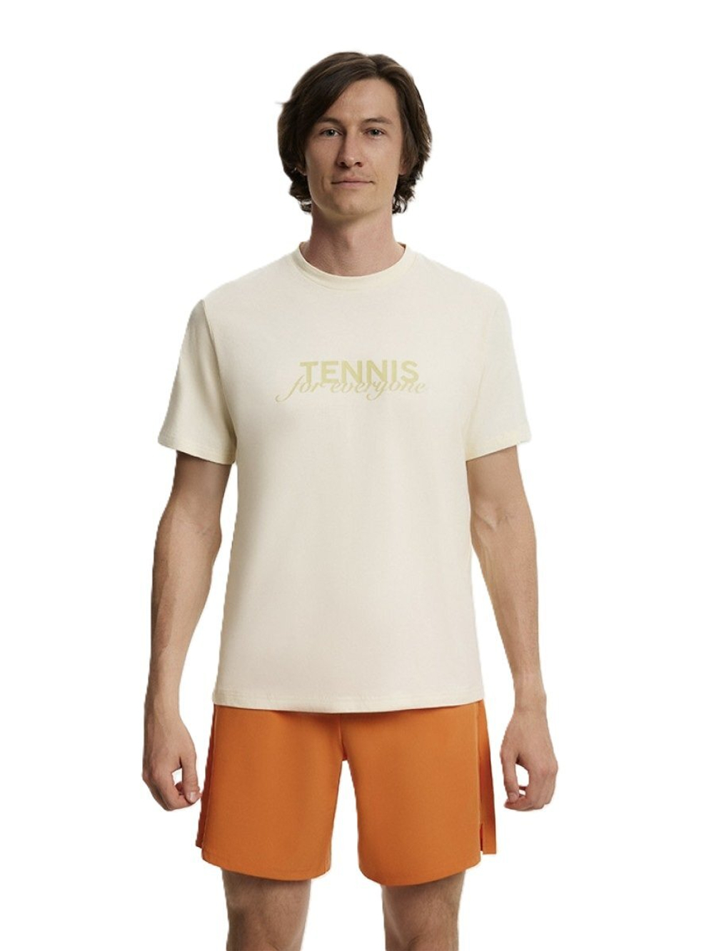 ОДЕЖДА ДЛЯ ТЕННИСА Мужская, Футболка SEVENSIX VICTORY COTTON T-SHIRT CREAM .