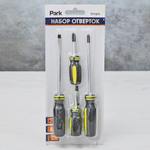 Набор отверток 4шт, пластиковые рукоятки, серия Simple