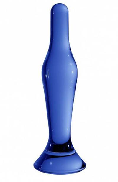 Синий стеклянный стимулятор Flask - 18 см. (Цвет: синий)