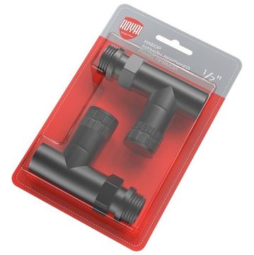 Набор ручной регулировки Royal Thermo Piano (2 шт.) 1/2" прямой, цвет чёрный (RTE 56.0011)