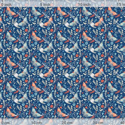 Цветочный узор с садовыми бабочками by Sofiya 652 DPI