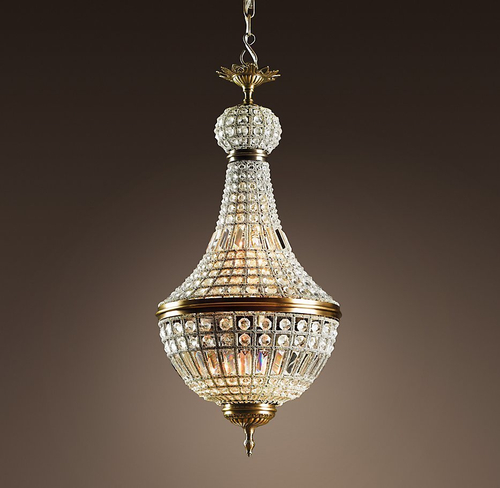 Подвесной дизайнерский светильник  19th C. French Empire Crystal Chandelier 18" by Restoration Hardware