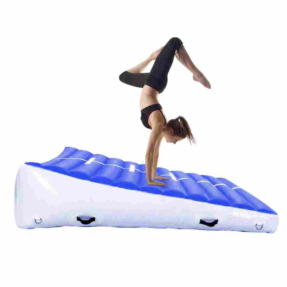 Надувной гимнастический мат-коврик «Старт» для занятий 2×2×0,4 м, тёмно-синий