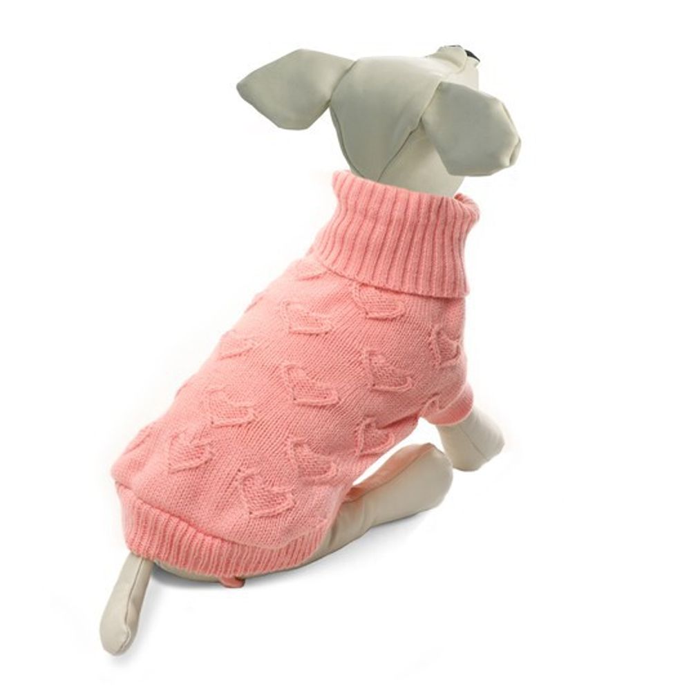 Triol Свитер "Сердечки" S, розовый, дл.изделия по спине 25см