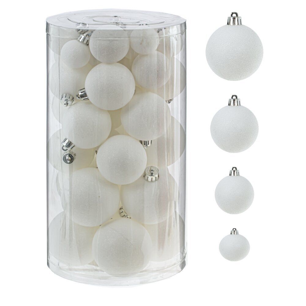 GAEM Набор из 40шт, Украшение новогоднее Шар "Снежное очарование", D 6 см, L14,5 W14,5 H26 см