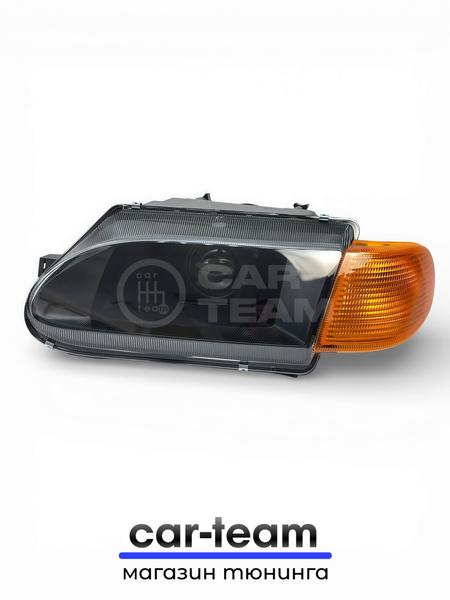 Фары на ВАЗ 2113, 2114, 2115 передние с Bi LED модулями 3.0 дюйма, желтые поворотники (под ключ)