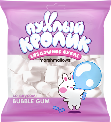 Маршмеллоу Пухлый кролик Со вкусом Бабл Гам 85г