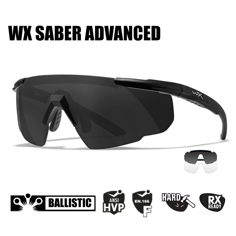 Очки тактические-защитные WILEY-X SABER ADVANCED (FRAME MATTE BLACK, LENS CLEAR+GREY)