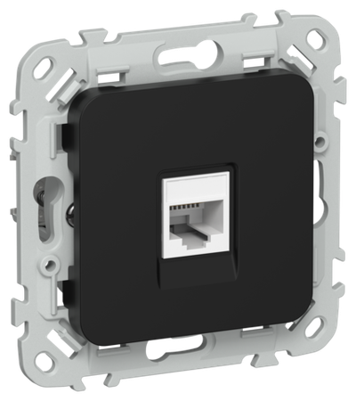 FLITE Розетка компьютерная RJ45 категория 5Е UTP РК5е-1-0-ФлЧ черный IEK