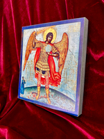 Архангел Михаил деревянная икона на левкасе