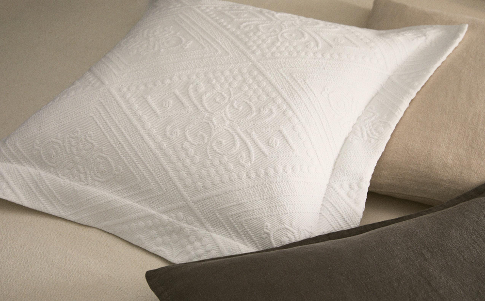 Zara Home наволочка декоративная из хлопка, белый, 50x50 см · 6191/007