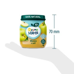 Пюре фруктовое ФрутоНяня с 4 месяцев, яблоко, 100 г