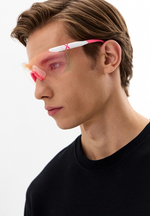 Спортивные очки с диоптриями HILX Domain Shiny White / Photochromic Red Mirror Lens