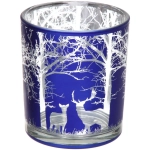 Подсвечник «Зимний лес» 8,5*10 см, Синий