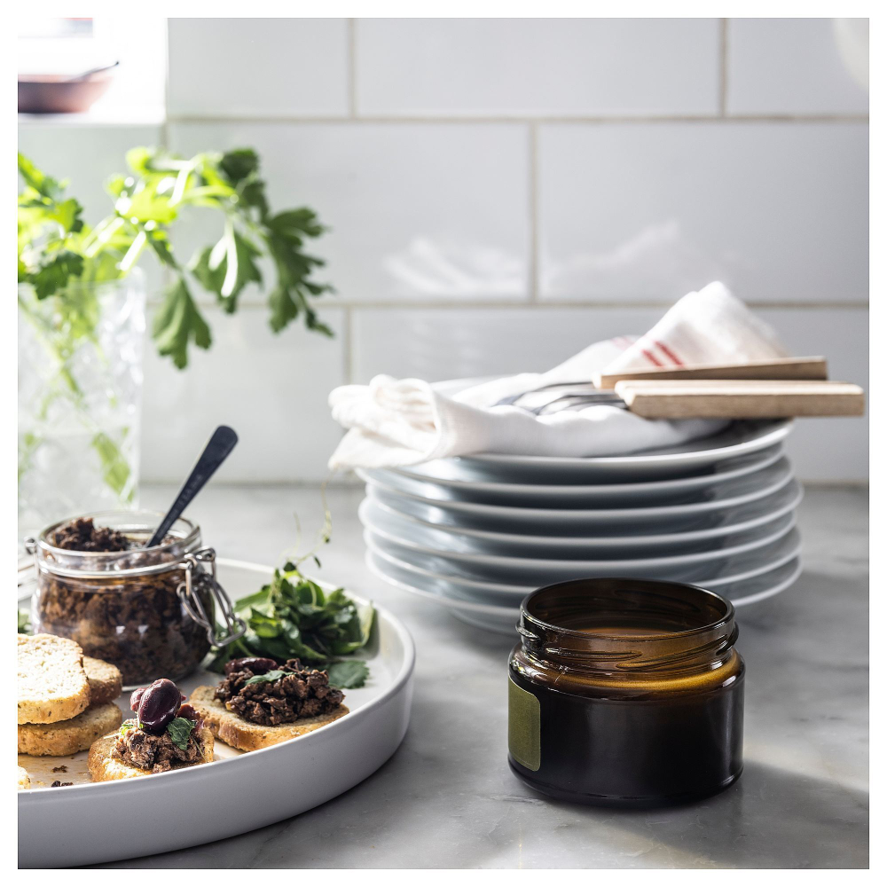 Свеча ароматическая IKEA PRAKTRONN (ПРАКТРЁНН), Весенние травы, Желто-коричневый, 20 часов