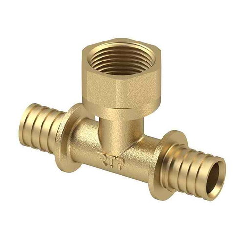 Тройник латунный для PEX-ВР 20-G 3/4-20, под надвижную гильзу, РосТурПласт