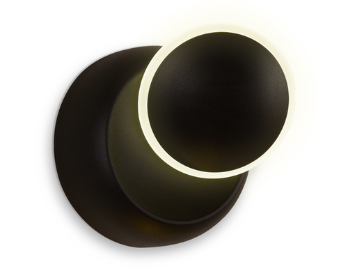 Настенный светодиодный светильник FW116 BK/S черный/песок LED 4200K 5W D140*65