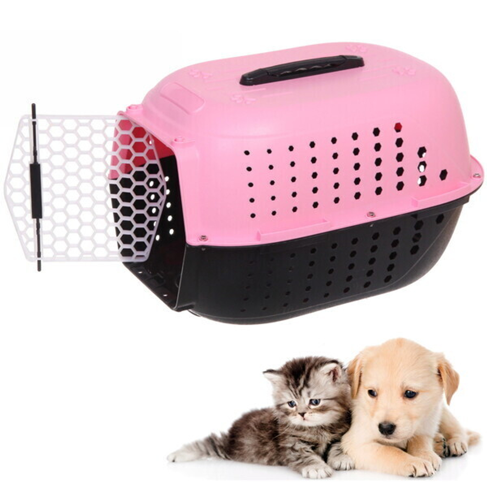 Переноска для животных «ЛЮБИМЫЙ БРО», ромбики, цвет розовый, 48*32*30см/до 10кг (Лейбл)