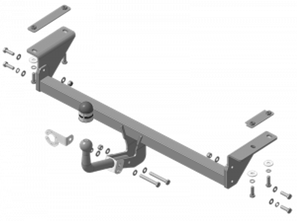Фаркоп с эл-кой Smart для Nissan Qashqai (2007-2014, 2014-н.в.) (оцинкованный шар)(паспорт и сертификат в комплекте) 91413-A.Motodor
