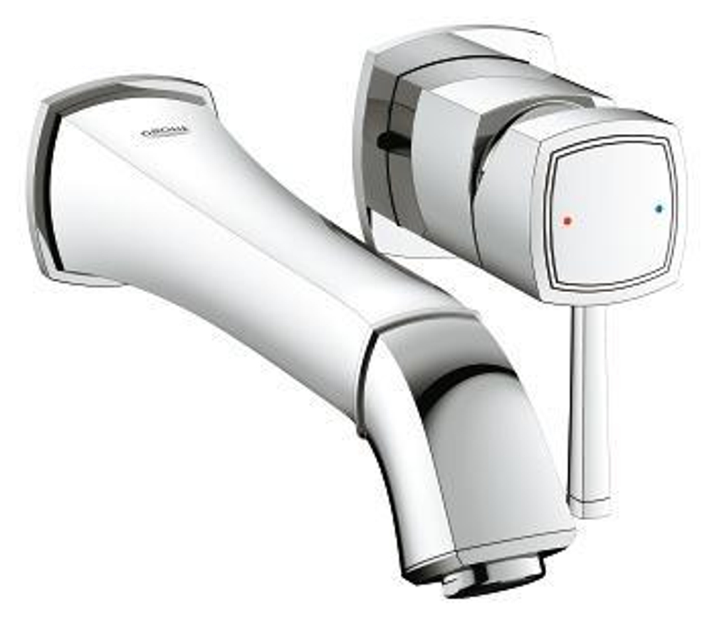 Смеситель для раковины настенный на 2 отверстия Grohe Grandera 19930000