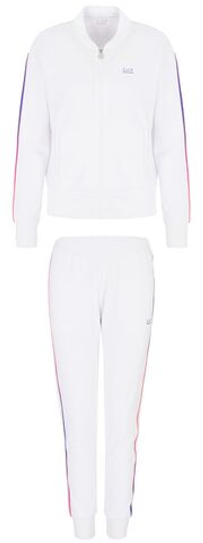 Женский теннисный костюм EA7 Woman Jersey Tracksuit - white