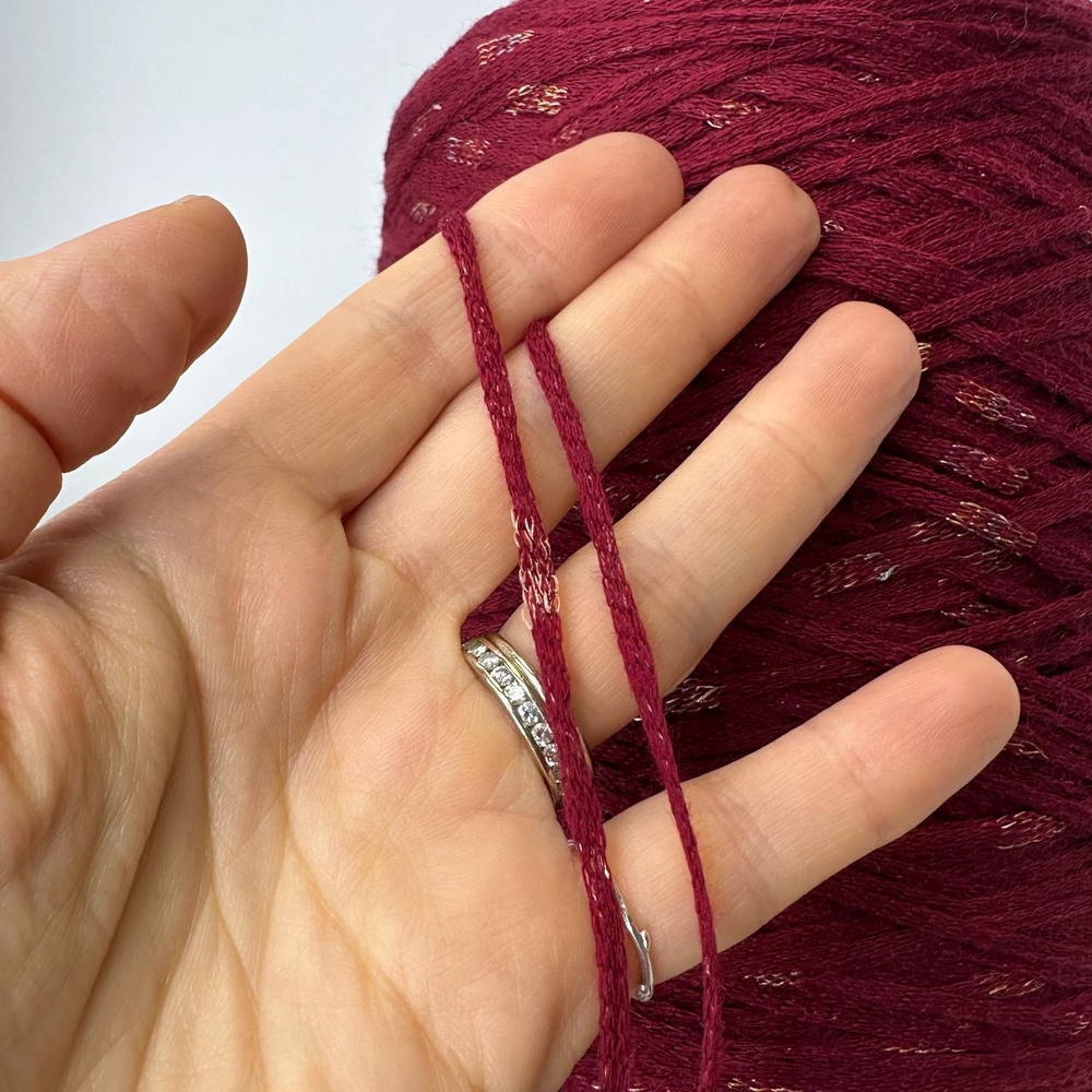 BETTY - Luxury Selection by Ri.Go; 93% меринос, 7% люрекс; 220м/100гр; col.3556, цвет: бордовый с цветными фрагментами