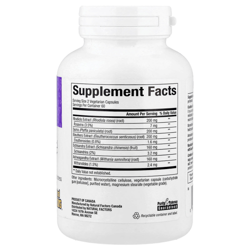 Natural Factors, WomenSense®, AdrenaSense®, формула для поддержки надпочечников, 120 вегетарианских капсул