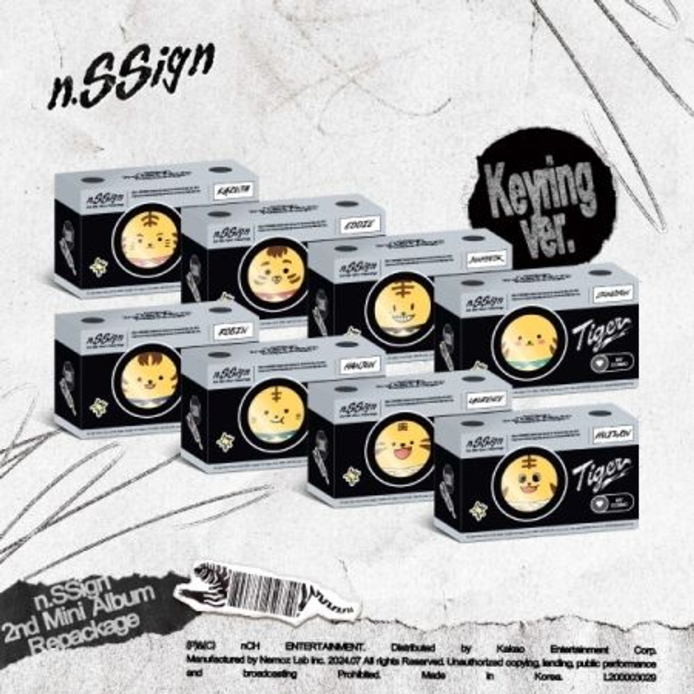 Альбом n.SSign - Tiger 2nd Mini Album LIMITED Edition Repackage NFC KEYRING 8 Version SET