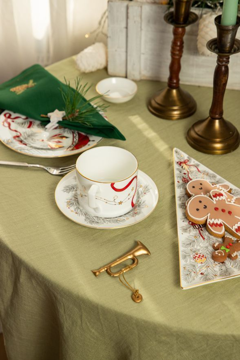 VALERIE CONCEPT Набор чашка и блюдце "Серпантин"