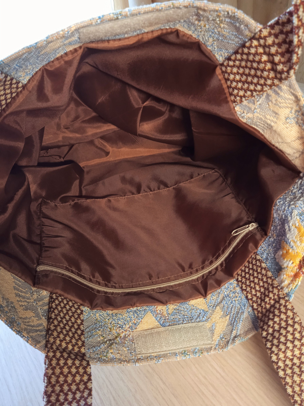 Гобеленовая сумка Белые бабочки (39х39х12)