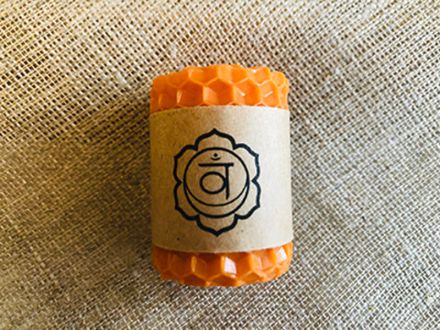 Свеча - Свадхистхана с эфирным маслом Апельсина